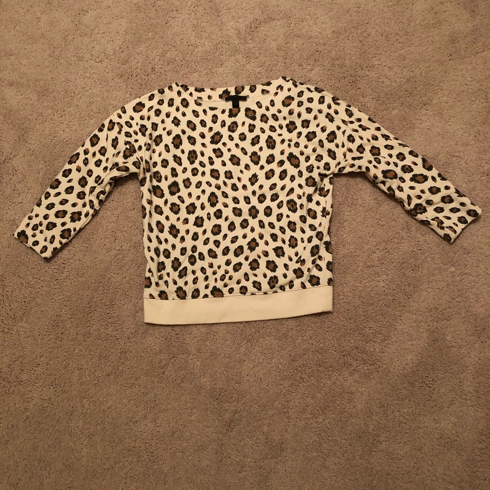 J Crew leopard print sweatshirt xs